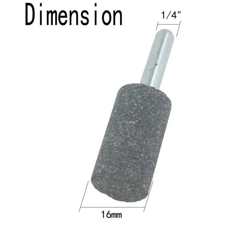 16mm Cylindrical Grinding Stones With 1/4 Inch Shank Pack Of 8 Aluminum Oxide Mounted Grinding Bits For Rotary Tools Drills And Grinders