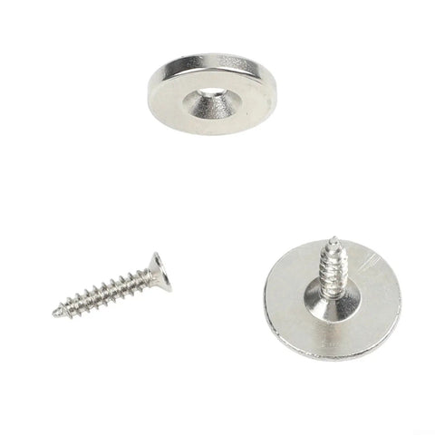 Heavy Duty Magnetic Door Catch And Latch For Kitchen Cabinets And Closets Stainless steel components including screws and washers.