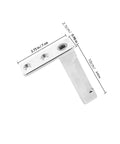 Beefed Up Refrigerator Door Hinge Replacement Kit for Freezer with Auto Close Spring Hinge Easy Install No Tools Needed Durable Fridge Door Hinge Fits Most Models Keeps Doors From Slamming, silver metal hinge 7cm x 10cm