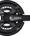 Trail Ready Mountain Bike Crank Set FC TY501-2 170mm 46-30T Without Chain Guard, durable black aluminum for rugged trails.