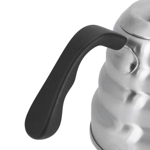 Gooseneck Coffee Kettle 304 Stainless Steel, 1200ml capacity, close-up of handle and spout