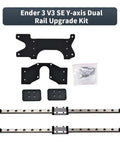 Components of Y Axis Upgrade Kit For Ender 3 V3 SE With Dual MGN9H Rails 300mm Length shown on white background.