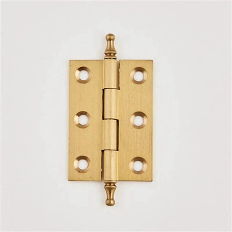 Brushed Brass Decorative Cabinet Door Butt Hinges Gold Finish for Cupboard 2 Inch 2.5 Inch 3 Inch, Premium Hardware