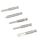 Five stainless steel precision tools from Premium Bearing Puller Tool Kit For Rc Motor Pinion Shaft Hub Extraction providing extraction solutions.