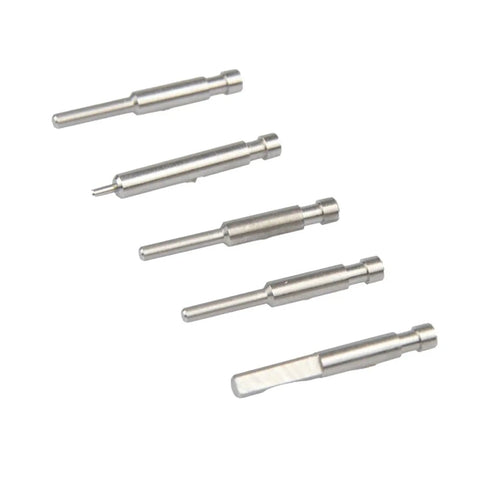 Five stainless steel precision tools from Premium Bearing Puller Tool Kit For Rc Motor Pinion Shaft Hub Extraction providing extraction solutions.