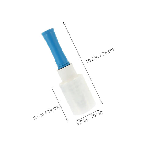One of four rolls stretch film wrap with ergonomic handle for moving and packing high performance LLDPE cling plastic wrap built tough