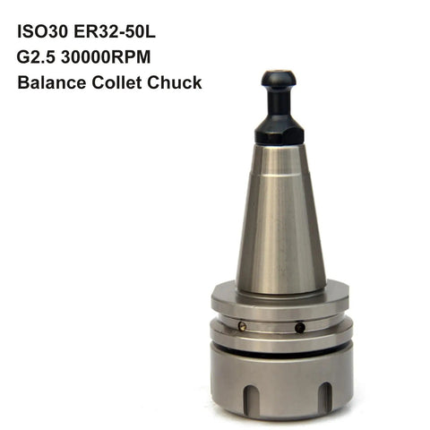 ISO30 ER32 50L Balance Collet Chuck G2.5 30000RPM CNC Stainless Steel Tool Holder with Pull Stud for Milling Lathe