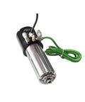 Tough As Nails 60000 Rpm Water Cooled Drilling Spindle with polished silver metal body and green cooling hose for industrial milling.