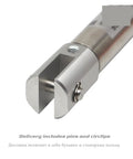 Pneumatic Cylinder Double Clevis With Pins Mini Air Cylinder Single Rod 10mm And 16mm Bore 5 To 200mm Stroke CJ2D Series Compact Industrial Cylinder Built Tough For Easy Automation And Smooth Linear Motion close-up clevis end with pin