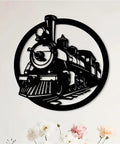 Vintage Steam Train Metal Wall Art Locomotive Silhouette For Man Cave Living Room And Office Rustic Iron Wall Decor 50cm 20in