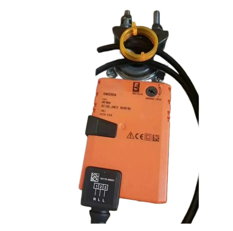 Rugged High Speed Damper Actuator For Quick HVAC Zone Swaps Smooth Operator Electric Rotary Motor with wiring.