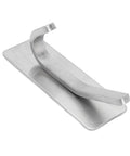 Close-up of a shiny stainless steel adhesive hook from the 4-piece Ditch The Drilling Drama With These Four Heavy Duty Adhesive Hooks set.