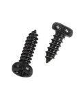 Handy 1000 Piece Assortment Kit Featuring M1 M1.4 M1.7 M2 Phillips Micro Screws With Round Heads And Self Tapping Threads, detailed view of black micro screws.