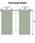 Blackout Curtains Heavy Duty Thermal Insulated Window Treatments For Living Room And Bedroom With Room Darkening Drapes Back Tab Rod Pocket And Pleated Top 2 Panels In Light Sage 42 X 63 Inches showing dimensions