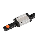 450mm Linear Rail Kit with beefed up steel carriage block, blackened finish for rust resistance and preloaded carriage block