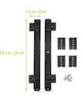 Rugged Heavy Duty Side Mounted Ball Bearing Drawer Slides One Pair Full Extension, black steel guide rails and hardware.