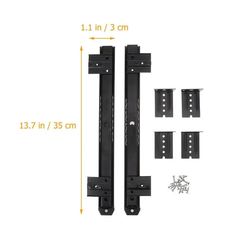 Rugged Heavy Duty Side Mounted Ball Bearing Drawer Slides One Pair Full Extension, black steel guide rails and hardware.