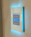Smart Light Switch 1 2 3 Gang 3 Way For Whole House With LCD Panel And WiFi Mesh mounted on wall displaying room options