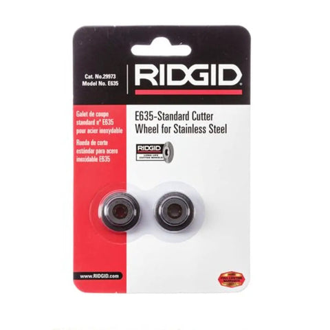 Front view of package for Replacement Wheel For E635 35S And 65S Stainless Steel Tubing Cutters With Bearings, 29973 Xcel Quick Change Pipe Cutter Blade.