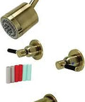 Kaiser Double Handle Tub And Shower Faucet In Antique Brass With Wall Mount Built To Last Pro Grade Brass Washerless Cartridge