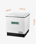 Compact Countertop Dishwasher Featuring One Touch Start Hot Water Wash And UV Dry Cycle For Slick Kitchens Plus Smooth Glide Rack Hassle-Free Tabletop Cleaner, 420mm wide, 380mm height.