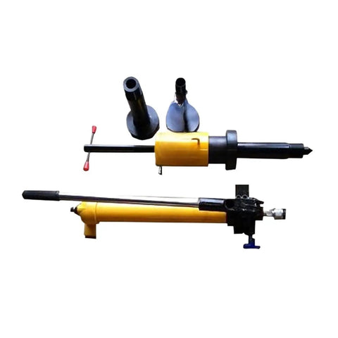 Rock Solid Portable Hydraulic Ram Wheel Puller With Pump And One Piece Stainless Steel Bearing Extractor and Splitter Gear for hassle free auto repair and weekend garage builds, yellow and black design, heavy-duty tooling.