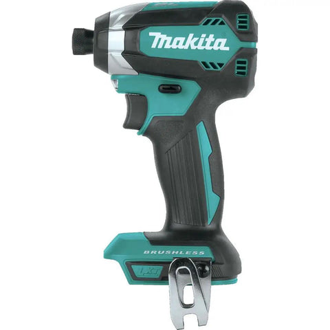 Side view of 18V LXT Brushless Cordless Impact Driver Tool Only With Variable Speed 0 To 3400 RPM And 0 To 3600 IPM High Torque