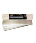 5 Inch Scraper Blades Razor Sharp .036 Inch Thick Fits Most Scraper Handles, shown in packaging with 10 blades