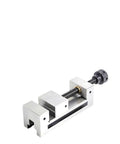 Top Shelf Industrial Right Angle Vise For CNC Milling Machines And Bench Grinders Hella Sturdy Hardened Steel Precision Flat Jaw Clamp Solid Workholding Block QGG150 with detailed jaws.