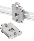 Two Pack 35mm DIN Rail Mount Clips For Solid State Relays Zinc Plated Iron Relay Brackets Rugged Guide Rail Holders For Easy Install In Control Cabinets And Industrial Electrical Panels, 35mm zinc-plated iron DIN rail clips