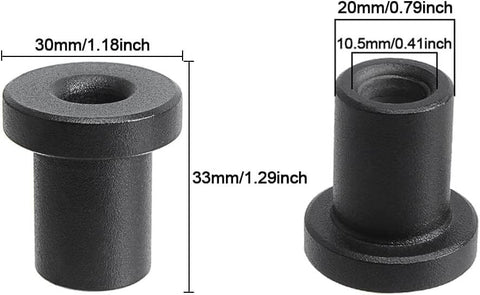 Five Pack Black Barn Door Rollers With 34mm Spacers For Flat Track Sliding Barn Doors Durable Wall Mount Hardware Set