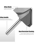 Solid 6mm And 1/4 Inch Shank V-Cutter Router Bit For Wood Trimming Wall Flanging With Razor Sharp Edges To Crush Hard Work In Your Shop, features alloy blade and handle.