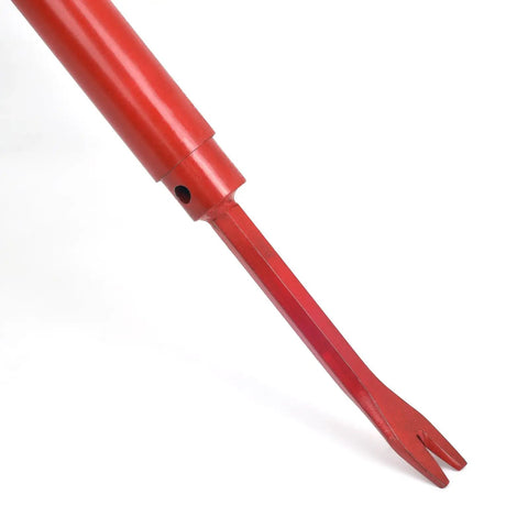 Pallet Buster Deck Wrecker Tool Heavy Duty Pry Bar For Pallets Flooring Wood Dismantling Manual Demolition Crowbar With Extra Long Handle For Maximum Leverage So You Pry Deck Boards Like A Boss, red steel dual-prong head
