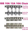 Badass 1.5 Meter Carbon Steel Drive Roller Chain For Machine Transmission And Conveyor Tasks Featuring A Dual Wing Setup.