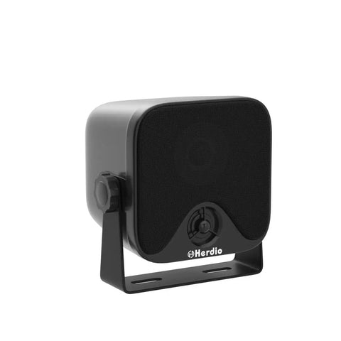 Rock Hard 4 Inch Marine Grade Box Pods Built To Crush It Every Single Day With Hella Tough Waterproof Seals For ATV UTV Golf Carts Boats And Pickup Trucks, compact black speaker with mount.