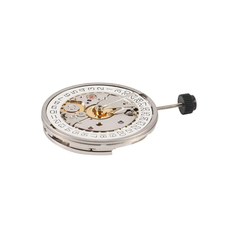 Automatic Watch Movement Replacement Kit With Decorated Finish Fully Compatible With SeaGull 2130 And ETA 2824 Clones with crown