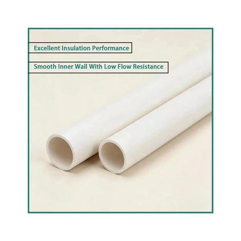 10 Pack Rigid M20 Electrical Conduit Tubes Surface Mount Cable Protection Garage Workshop Diy Fix Ups 32Mm Heavy Duty Protective Sleeves close-up view of smooth white conduit tubes with excellent insulation.