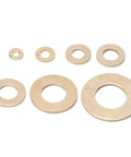 Pro-Grade Brass Flat Washer Set 360-Piece Assortment For Mechanical Maintenance M2 To M10 Sizes Reduces Friction Prevents Leakage Disperses Pressure Precounted In Separate Packages For Easy Quick Picks, brass flat washers