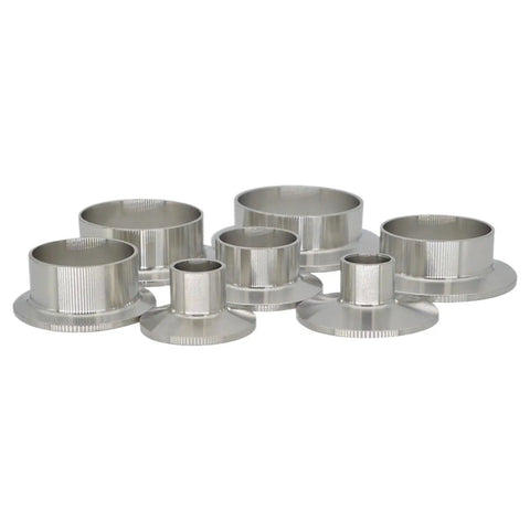Tri Clamp Ferrule And Weld Pipe Clamp 1.5 Inch And 2 Inch Sanitary Setups 38mm 51mm Stainless Steel 304 with OD Weld 34mm Flange