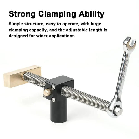 Rock Solid Adjustable Woodworking Workbench Vise And Zero Play Clamping Fixture For 20mm Bench Holes with brass insert and stainless screw