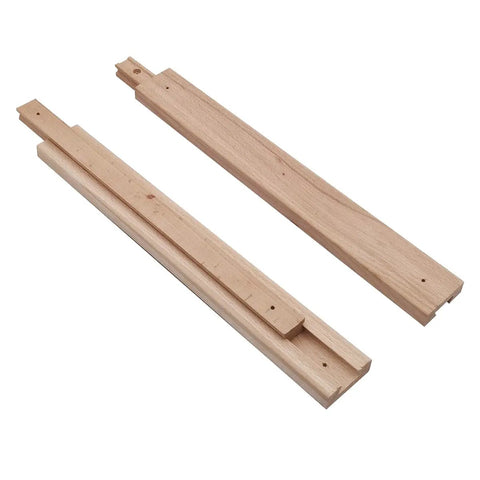 Premium Wooden Drawer Slides Glide Straight Up Like Butter With Sturdy Kiln Dried Hardwood Center Guide Track, 400 mm long.