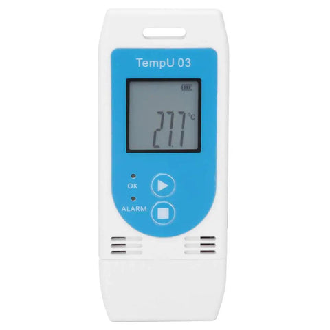 No Sweat Usb Temperature And Humidity Data Logger With Heavy Duty Memory Bank And Smooth Lcd Readout For Straight Up Clinical Or Commercial Storage Tasks, showing LCD display at 27°C.