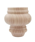 4 Inch Wooden Furniture Legs Unfinished Bun Feet For Sofa Chair Couch Loveseat Ottoman And Dresser Set Of 4, detailed view.