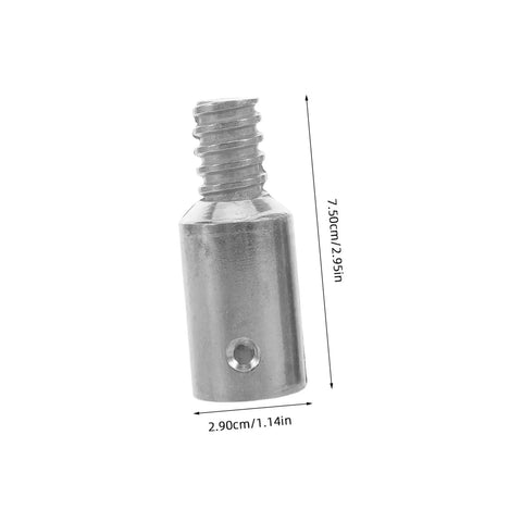 No Drill Curtain Rod Connectors Kit For Poles And Push Broom Handle Tips Aluminum Alloy Threaded Tips Pole Extension End Caps, 7.5cm