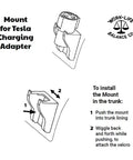Dope J1772 Charging Adapter Holder For Tesla Model Y Juniper And Model 3 Highland Plus S And X Secure Trunk Mounted Griptape installation guide.