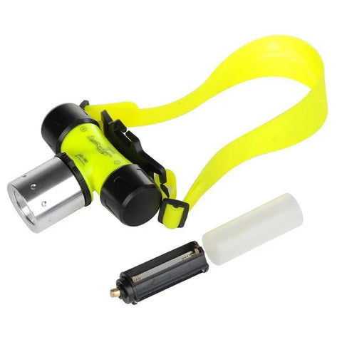 Beastly Bright 1800 Lumen Diving Headlamp For Underwater Night Dives Waterproof To 80 Feet Aluminum Alloy Head with strap