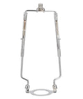 Lamp Shade Harp Holder Kit For 7 To 10 Inch Lamps With Three Eighths UNO Fitter, silver bracket and light base adapter