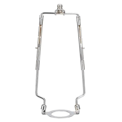 Lamp Shade Harp Holder Kit For 7 To 10 Inch Lamps With Three Eighths UNO Fitter, silver bracket and light base adapter