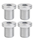 Aluminum Alloy M10 Rear Derailleur Hanger Bolts 4 Pack 13.8mm Long M10xP1.0 Threads Silver Finish for Bike Tail Hooks