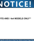 Notice for 4WD Front Wheel Hub Bearing Assembly Pair, fits 4WD/4x4 models only, important fitment information displayed